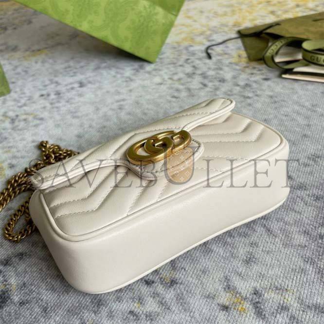 GUCCI MARMONT MATELASSE LEATHER SUPER MINI BAG 476433 (16.5*10*5cm) GUCCI MARMONT MATELASSE LEATHER SUPER MINI BAG 476433 (16.5*10*5cm)